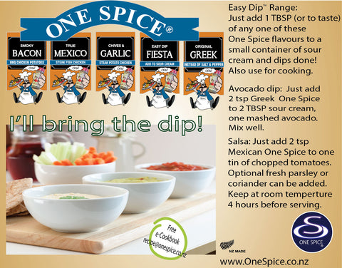 3 - Easy Dip range - just add to sour cream